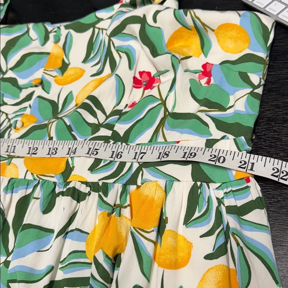 Ava & Viv Green Floral Midi Dress with Yellow Accents - Picture 12 of 14